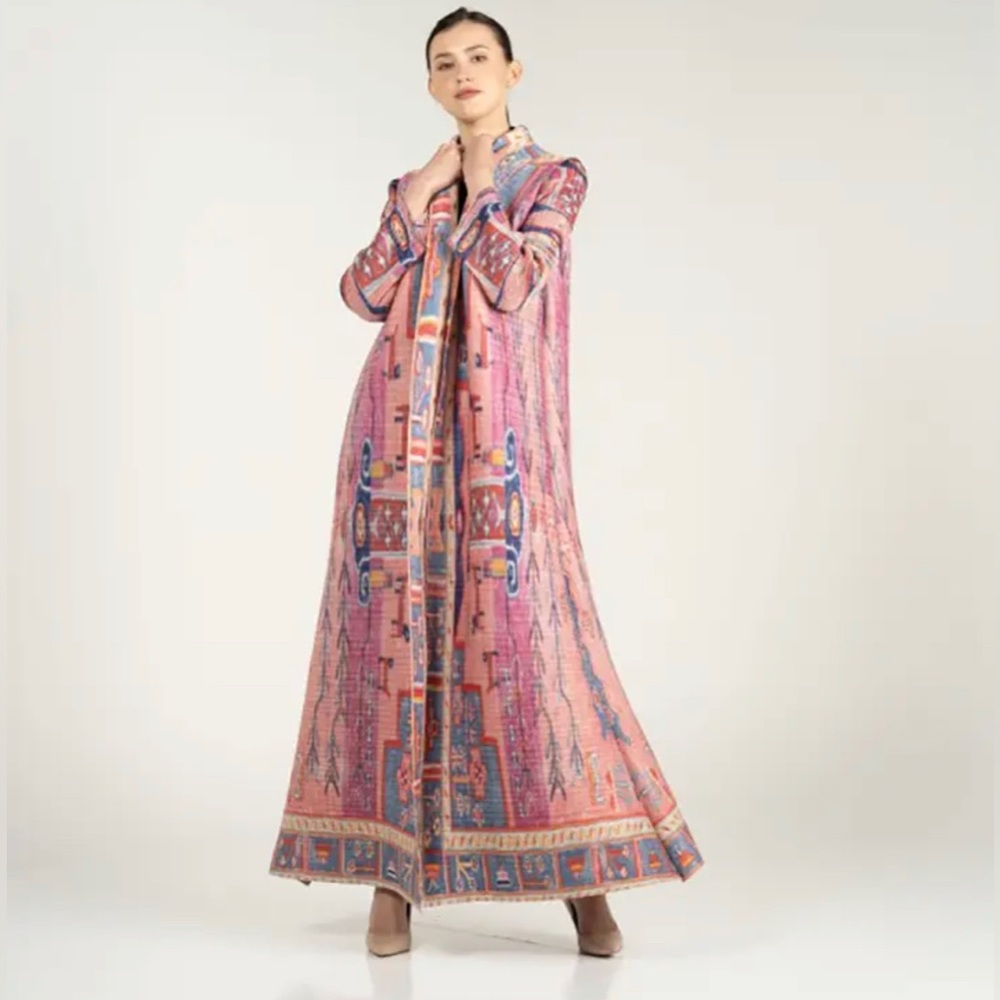 Into A Pink Fall Aztec Open Front Duster. Brand new